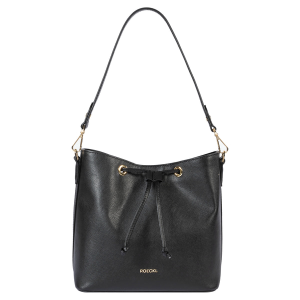 Pitti Saffiano shoulder bag medium - black