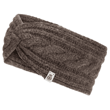 Cabled Charm Strirnband  - coffee