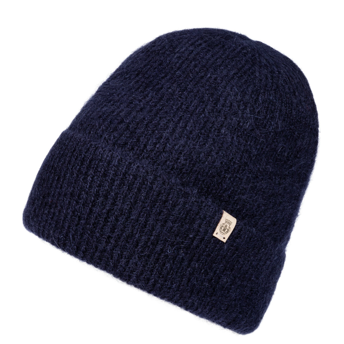 Mohair Check Muetze Check Jaquard Muetze - classic navy