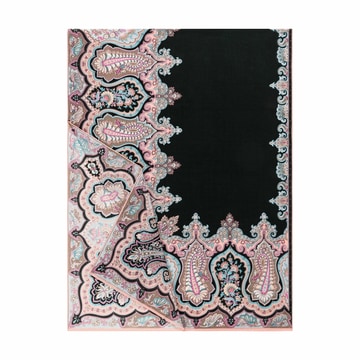 Ornament Paisley 70x180 - black/rose