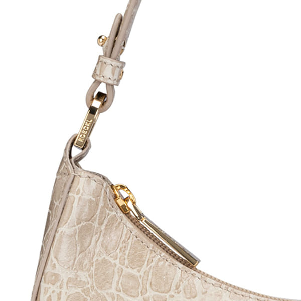 Cleo small Croco - light stone
