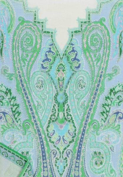 Shimmering Ornament 70x80 - multi green