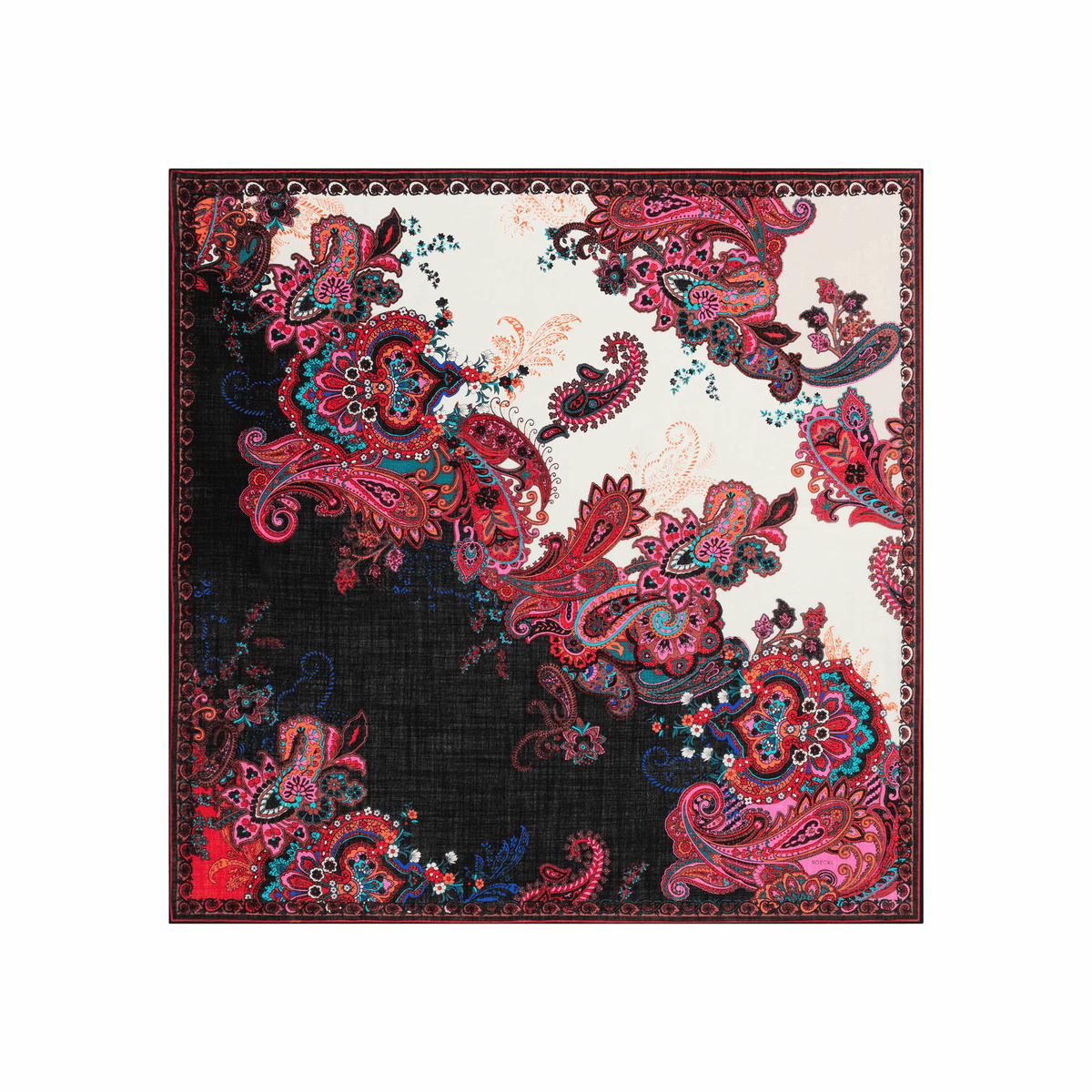 Flower Fusion 100x100 - multi black