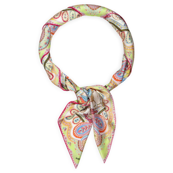 Elephant Parade Silk 140x140 - white multi
