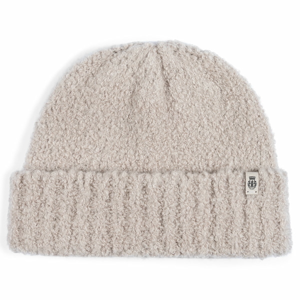 Classic Bouclé Umschlagmütze - cashmere