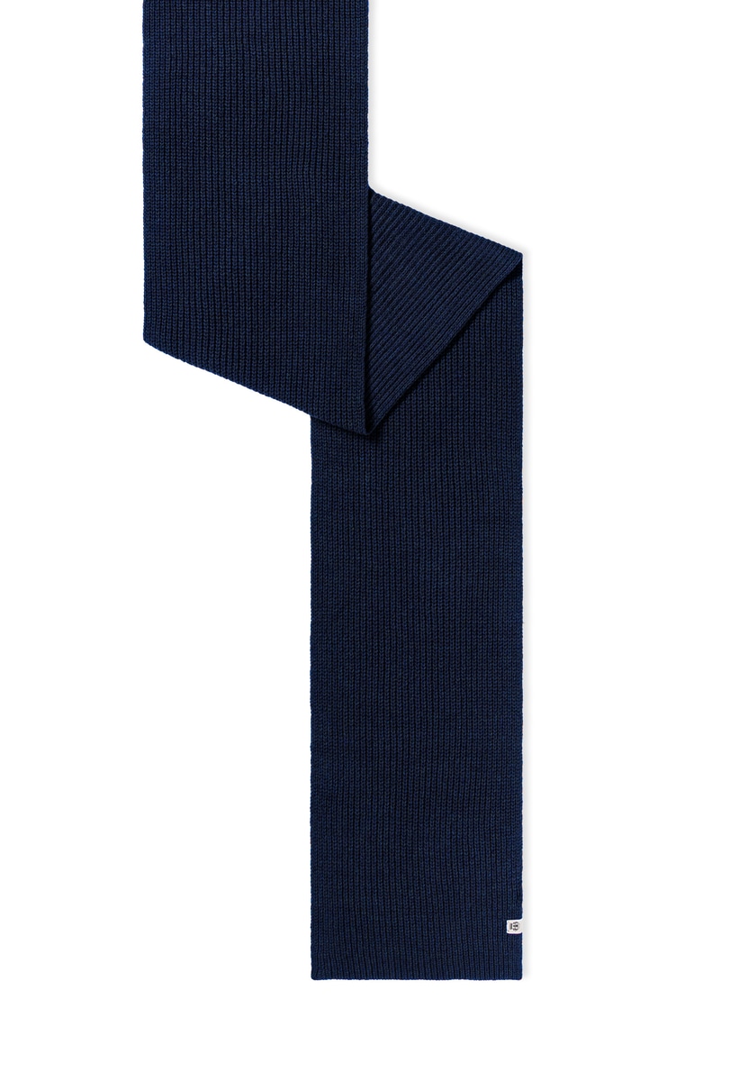 Klassischer Strickschal  - navy