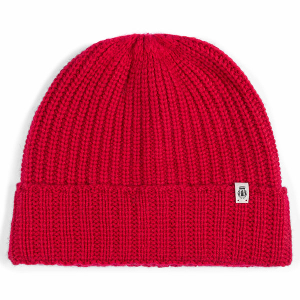 Pure Cashmere Umschlagmuetze - classic red