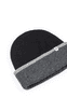Two Side Knit Mütze  - black/graphit
