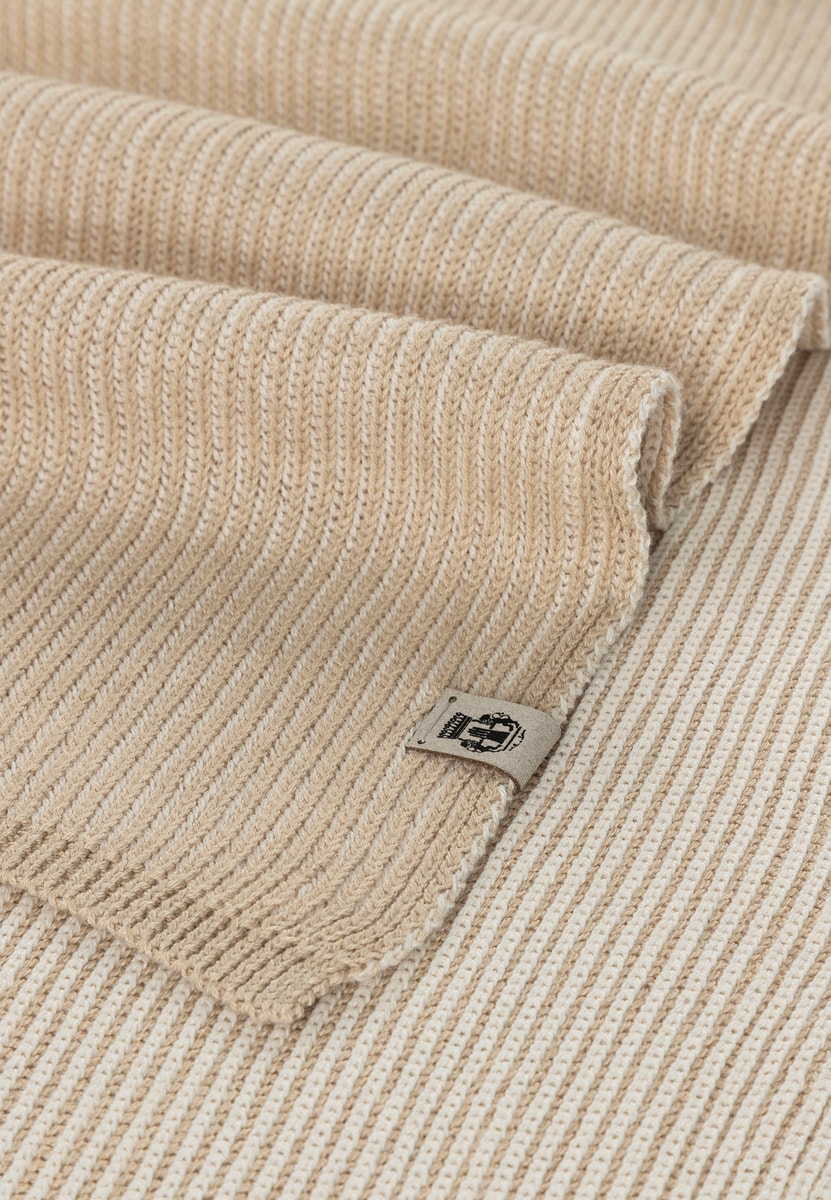 Two Tone Rib Schal 30x180 - sand