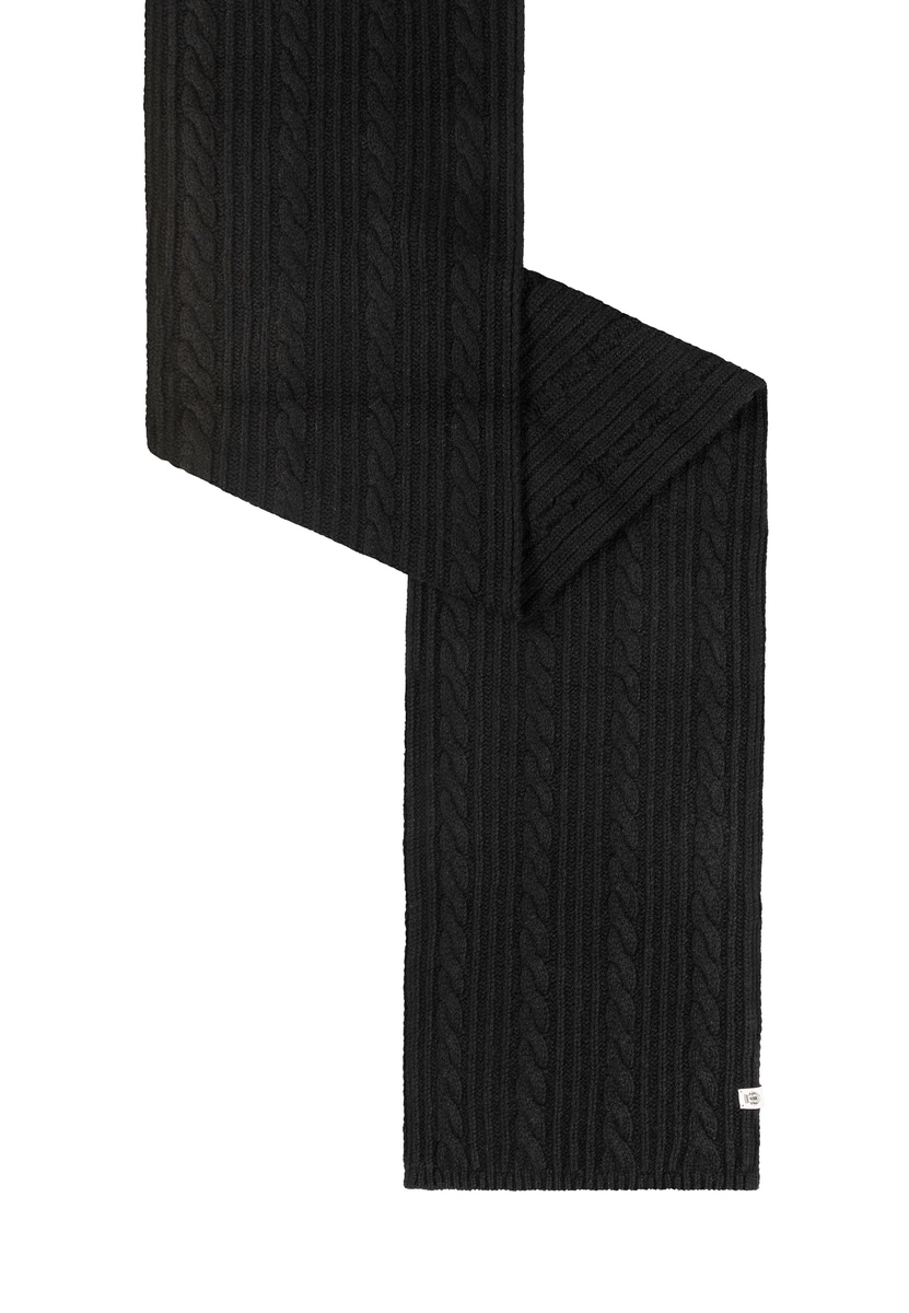 Cabled Charm Schal 30x180 - black