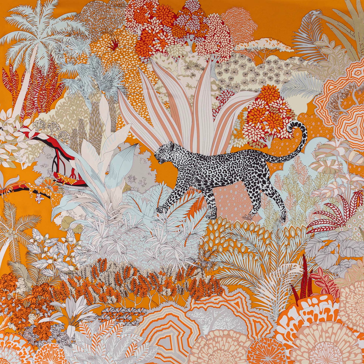 Leopard Camouflage 106x106  - multi orange