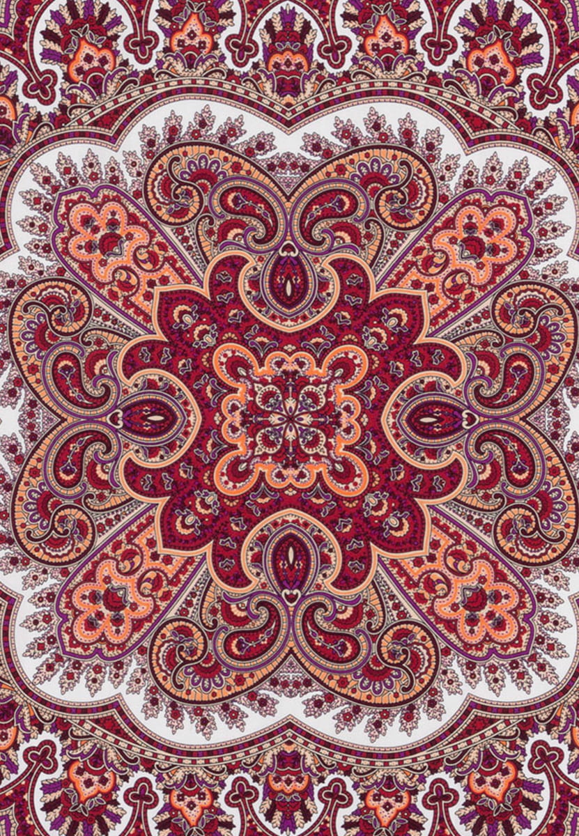 Young Paisley 53 x 53 - multi wine