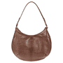 Liberty Schultertasche medium Croco  - saddlebrown