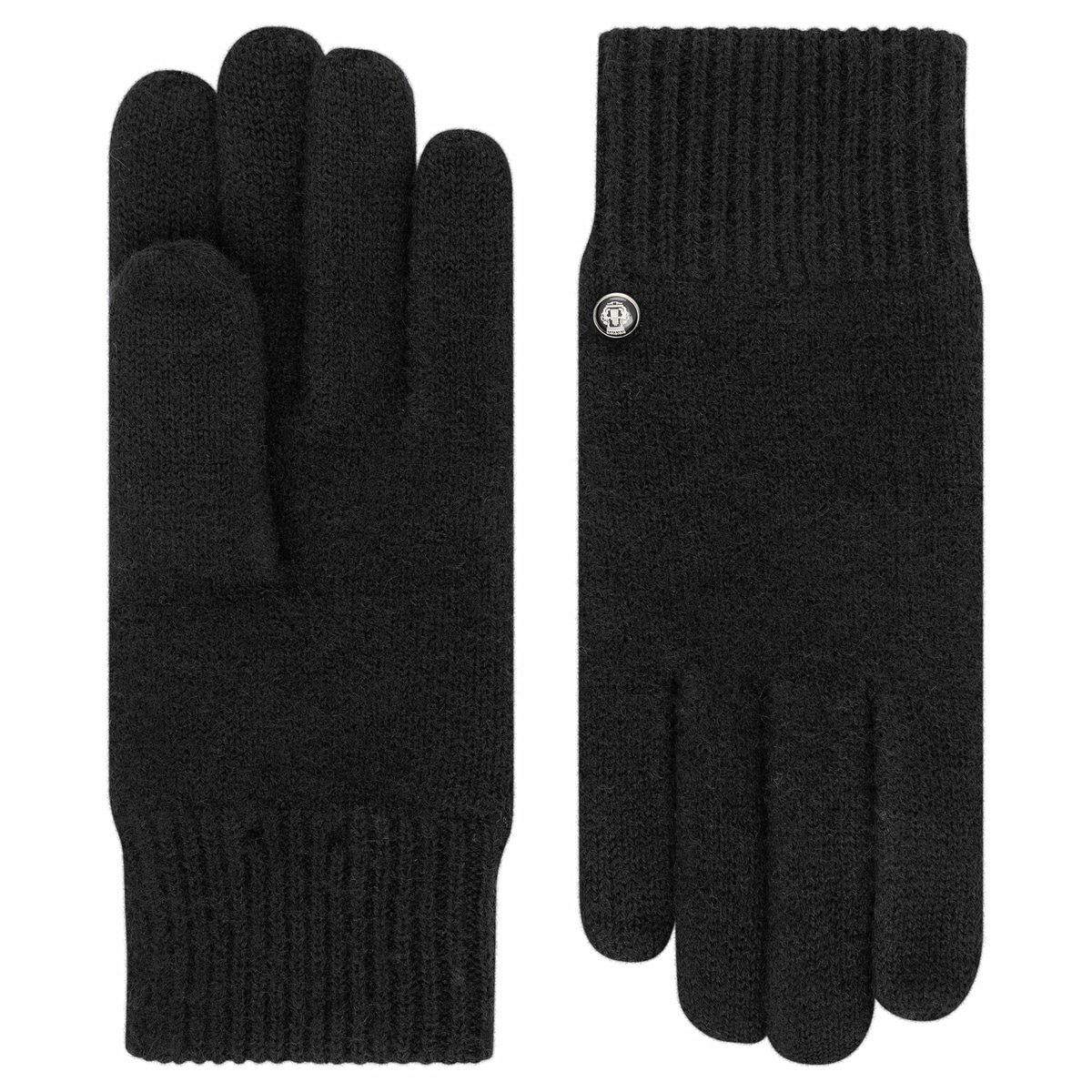 Walkhandschuh mit Kaschmir - black