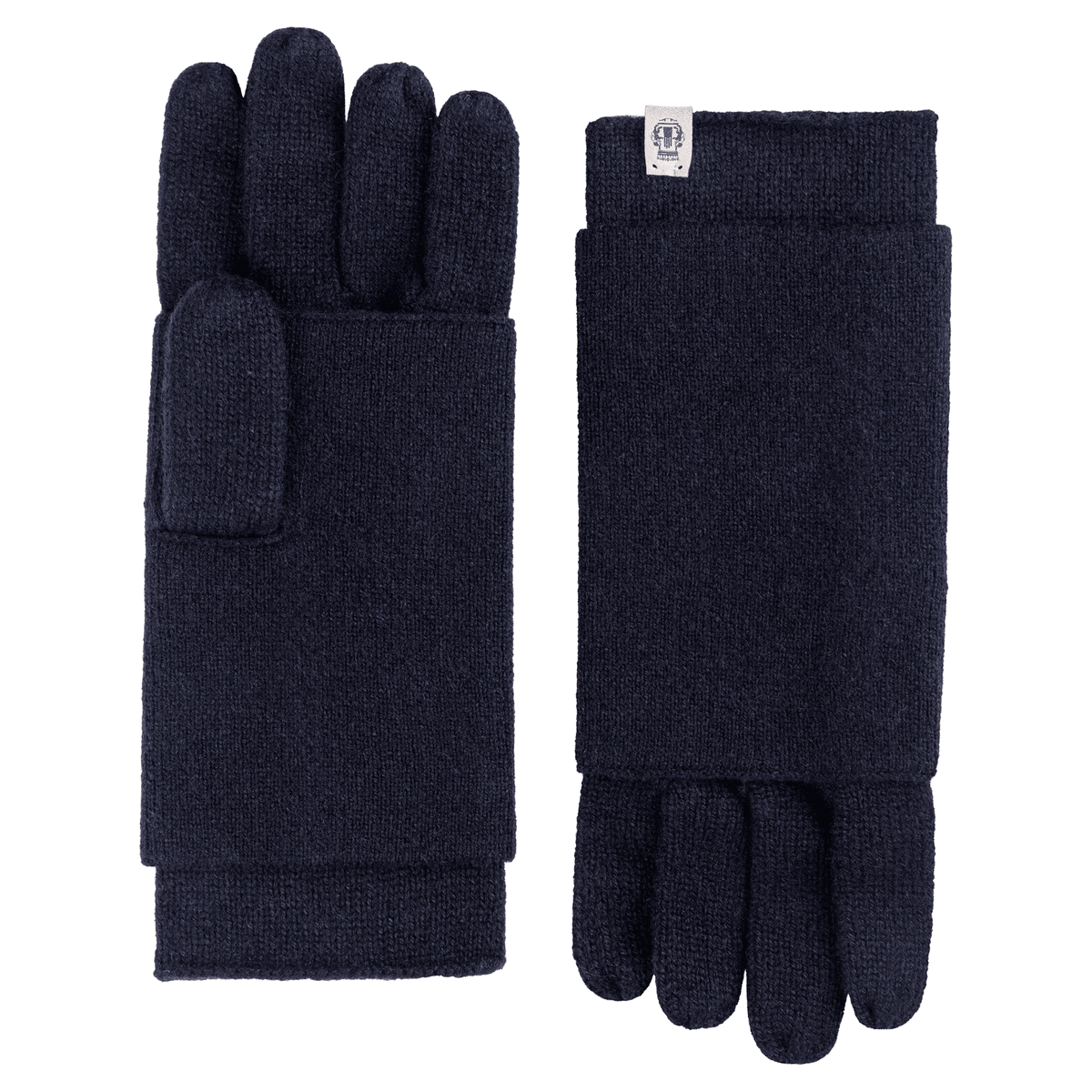 Pure Cashmere Stulpenhandschuhe  - navy