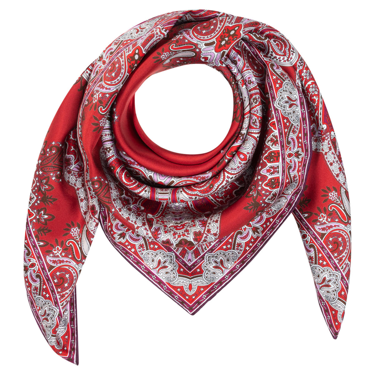 Paisley Reflection 90x90 - multi red