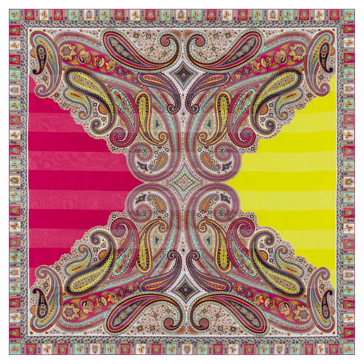 Summer Paisley 140x140 - hot pink