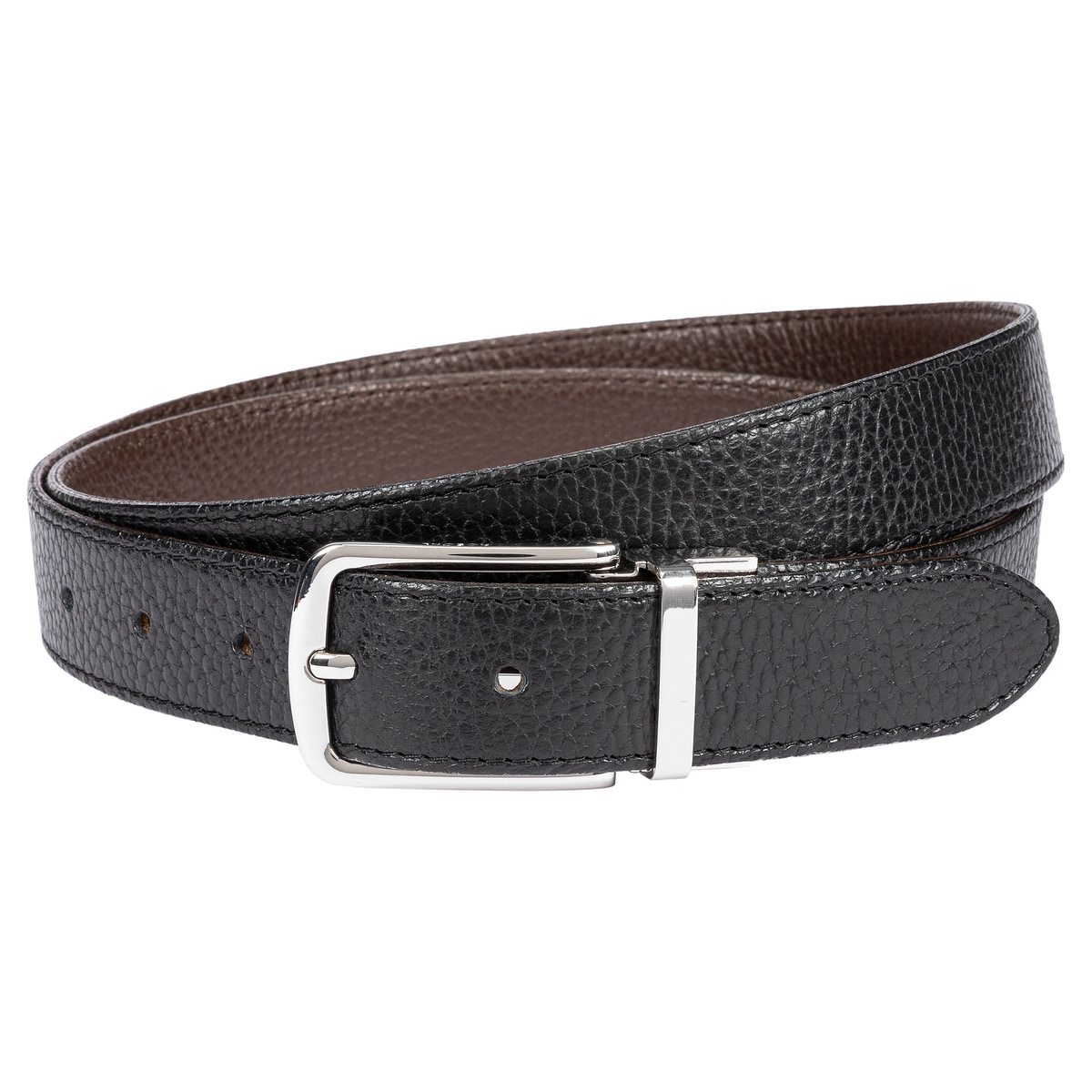 Amie reversible 3cm - black/brown