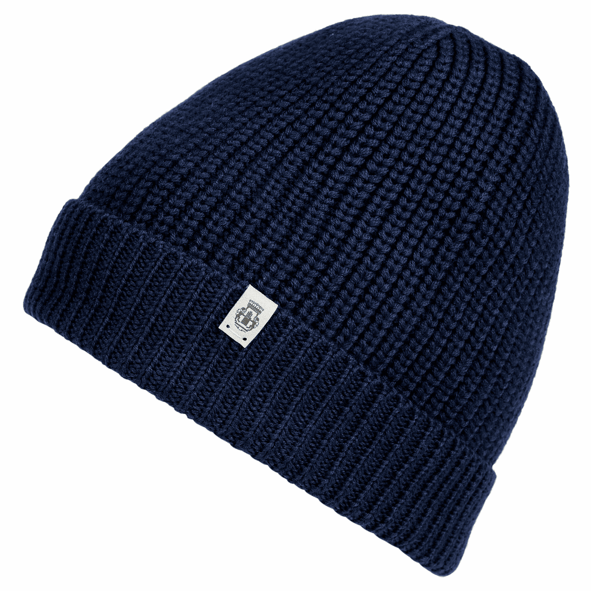 Pure Merino Umschlagmuetze - navy