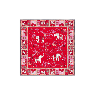Lucky Elephant 53x53  - multi red
