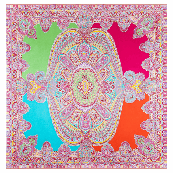 Colorblocking Ornament 140x140 - multi flamingo