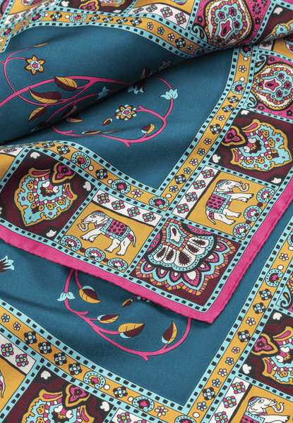 Elephant Garden 53x53 - multi emerald