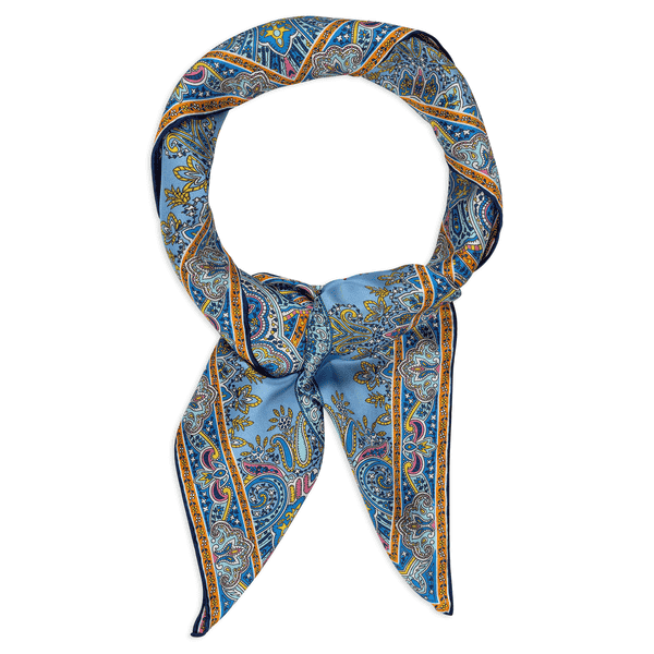 Mirror Paisley 90x90  - horizon/lagoon