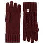 Cabled Charm Strickhandschuhe  - mulberry