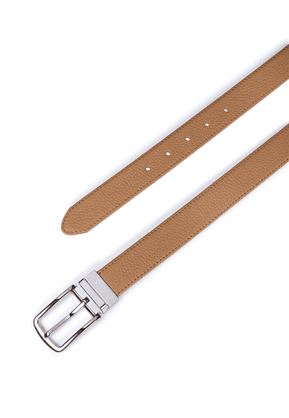 Amie reversible 3cm - camel/white