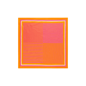 Two Tone Stripes 53x53 - tangerine