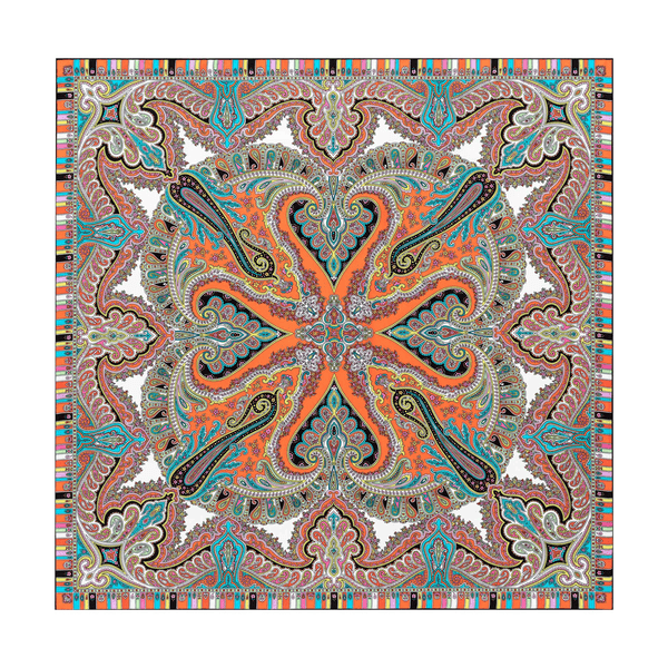 Circular Ornament 90x90 - multi flamingo