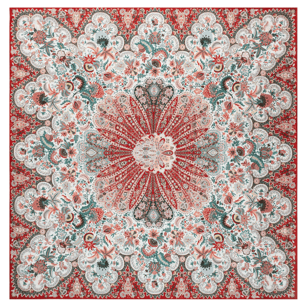 Fior di Seta 140x140  - multi red