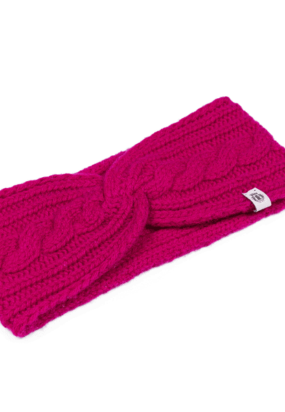 Cabled Charm Strirnband - berry