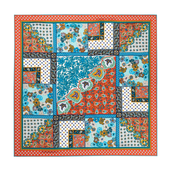 Patchwork Treasure 140x140 - multi red