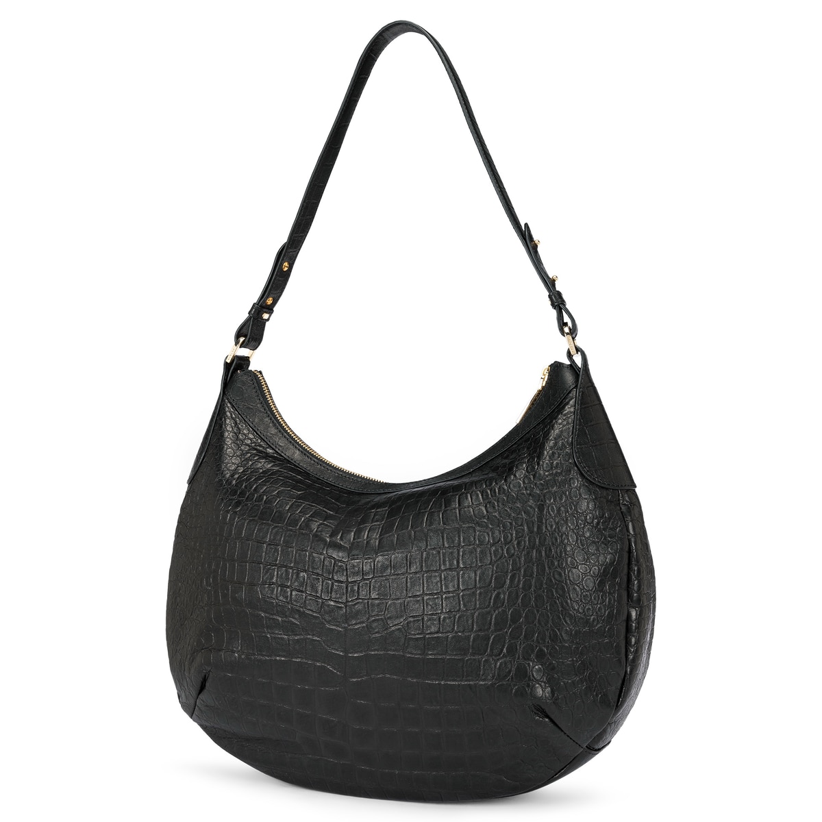 Liberty Schultertasche medium Croco - black