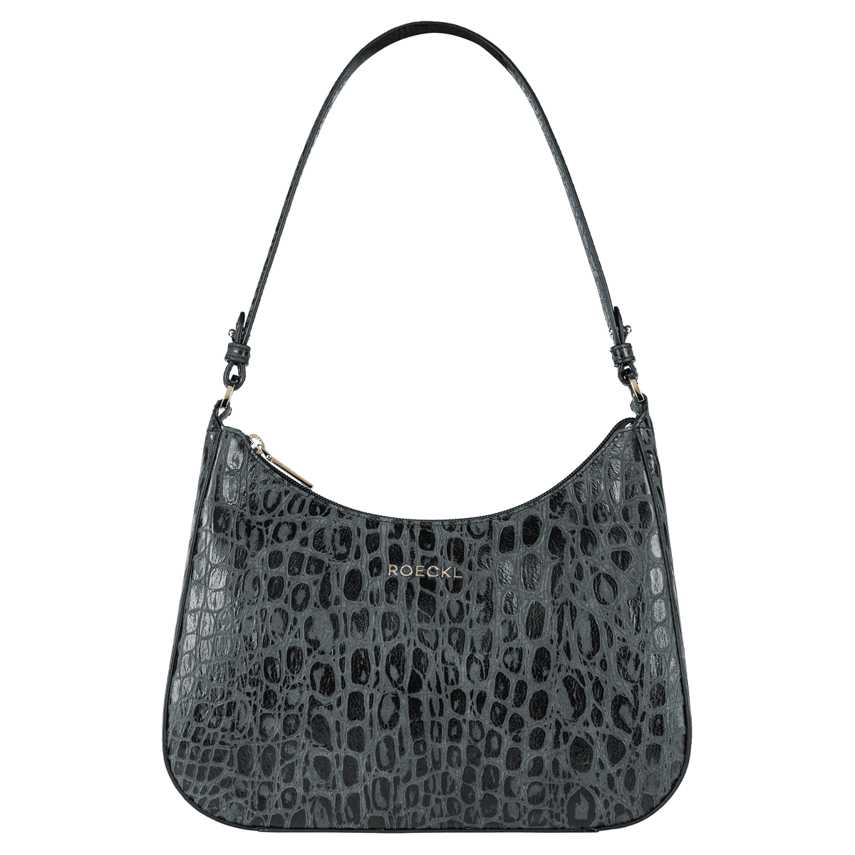 Cleo small Croco - black