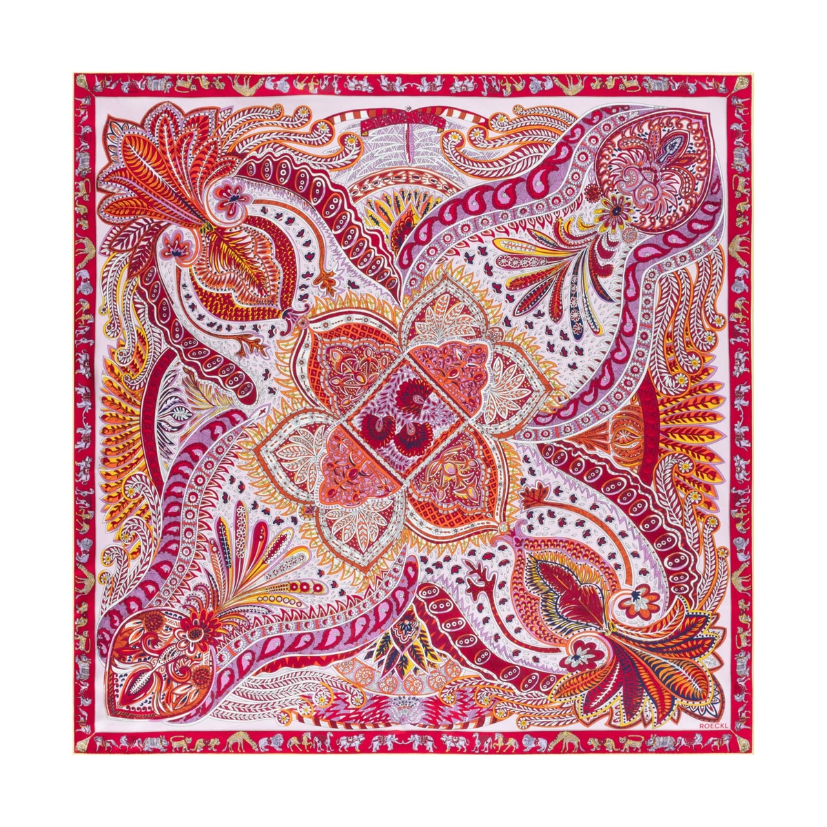 Vibrant Paisley 90x90 - multi cherry