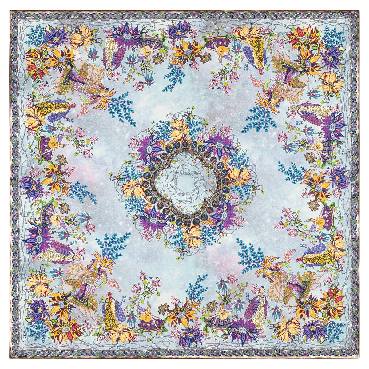 Wonderland 140x140 - multi silver