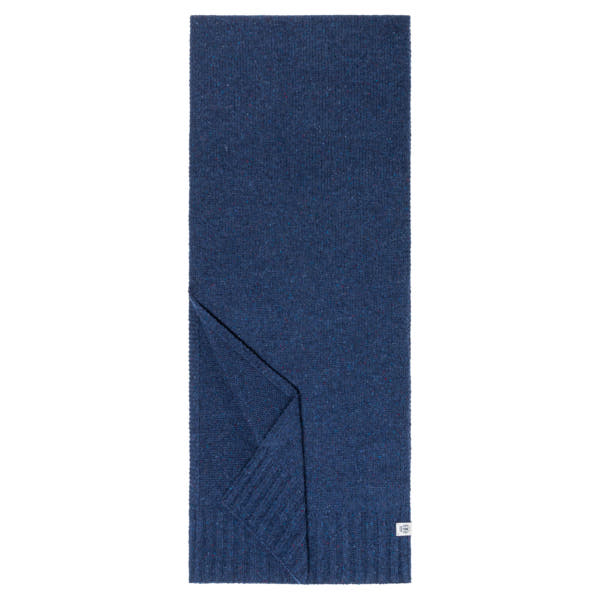 Merino Tweed Schal 35x180 - navy