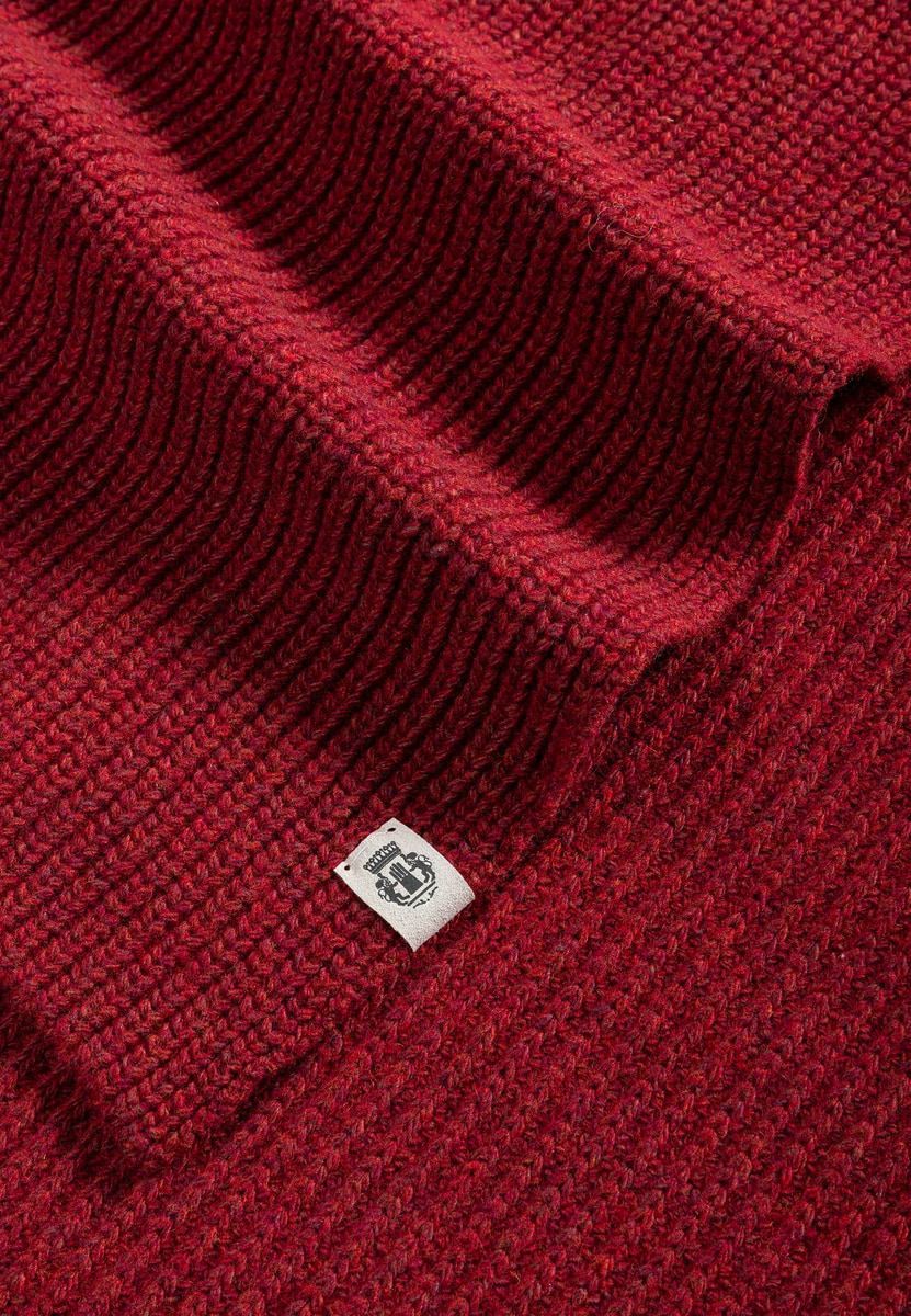 Klassischer Strickschal  - red