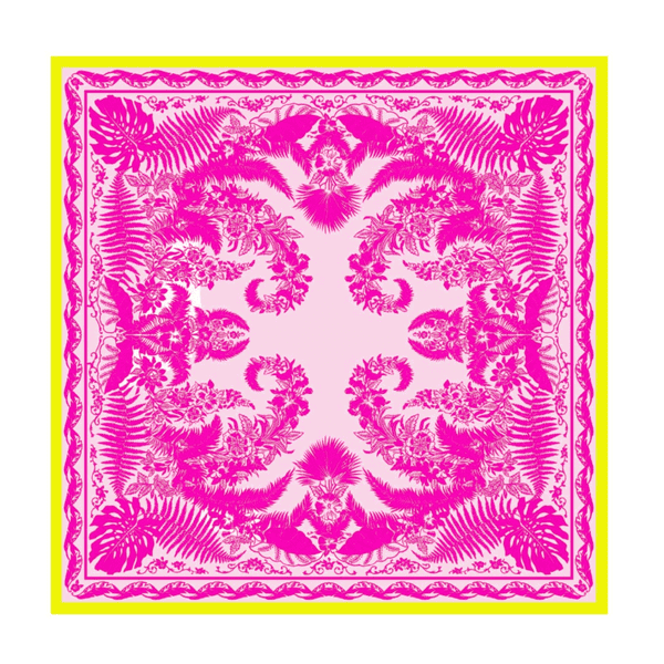 Botanical Garden 100 x 100 - pink/lemon