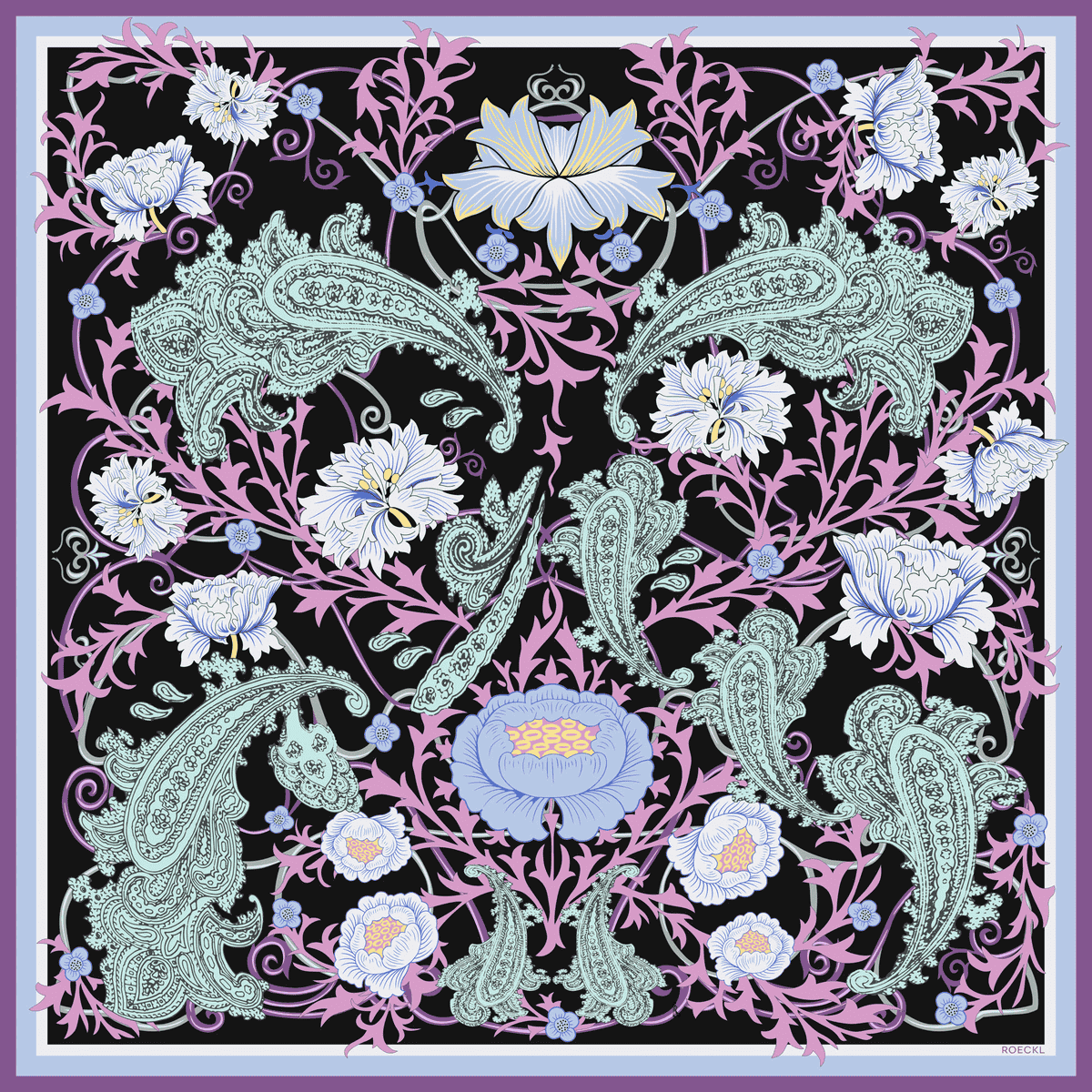 Potpourri Flowers 130x130 - multi black