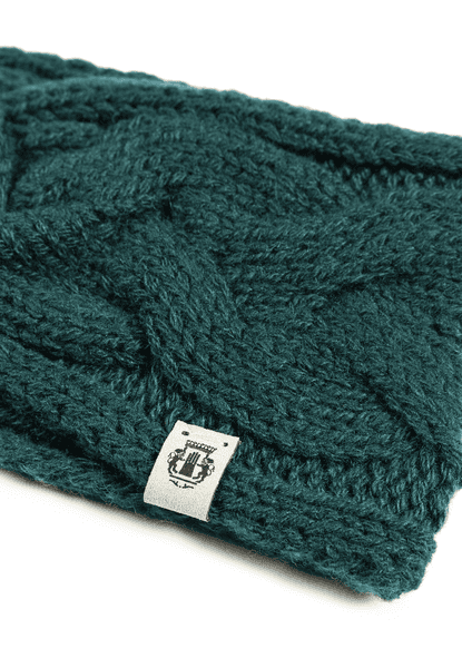 Braided Cashmere Stirnband - emerald