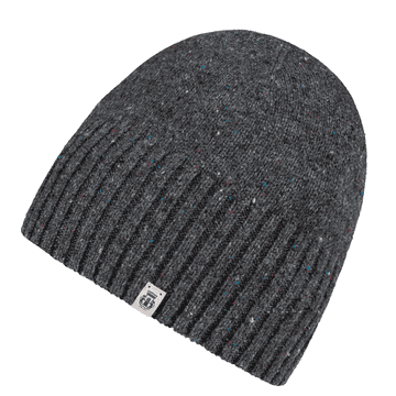 Merino Tweed Mütze - anthracite