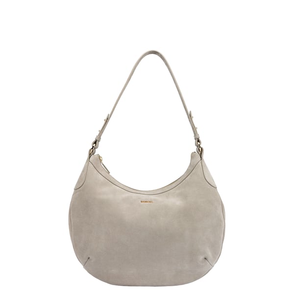 Liberty Schultertasche medium Veloursleder - earth