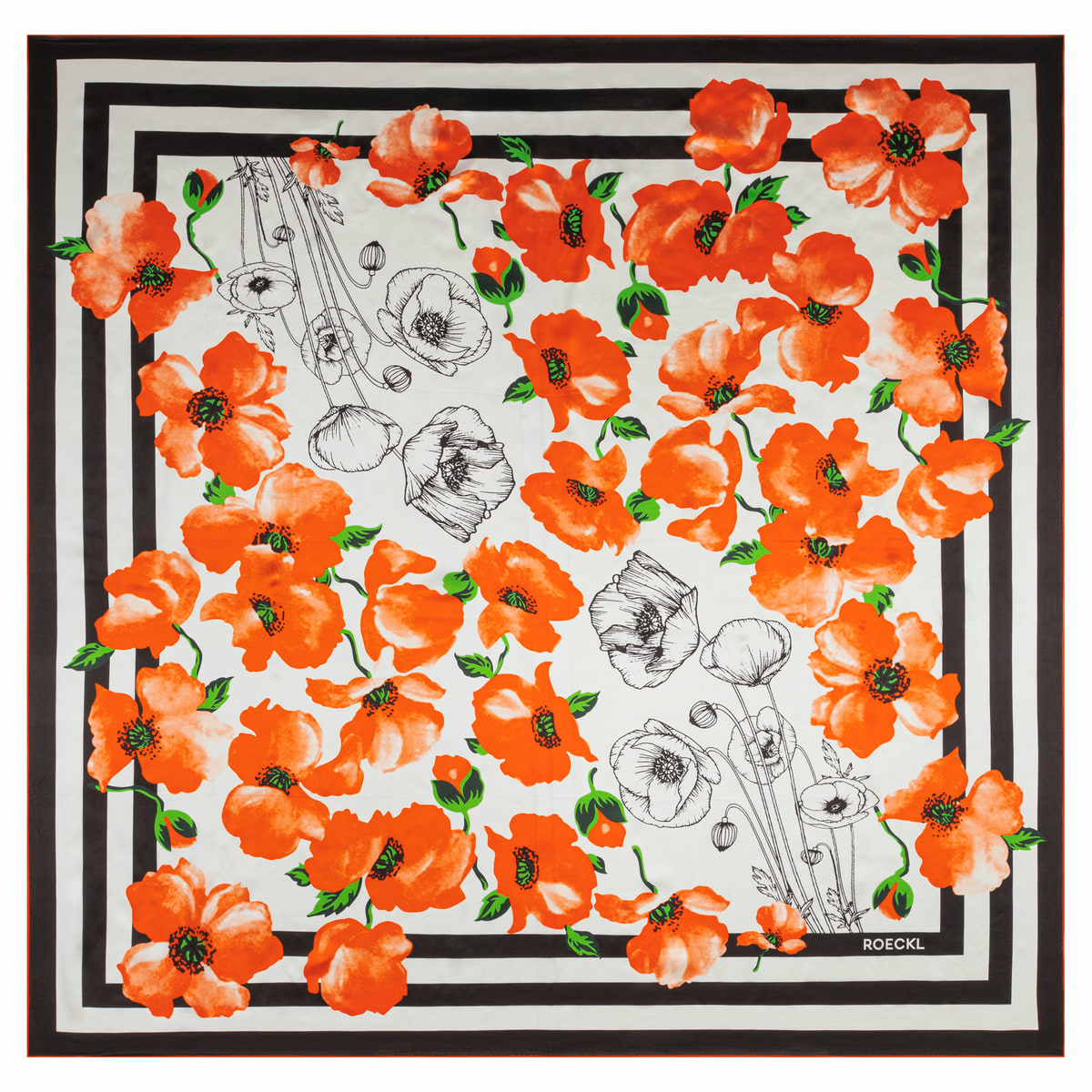 Poppy Rush 130x130  - black/orange