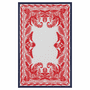 Botanical Garden 100x160  - red/navy