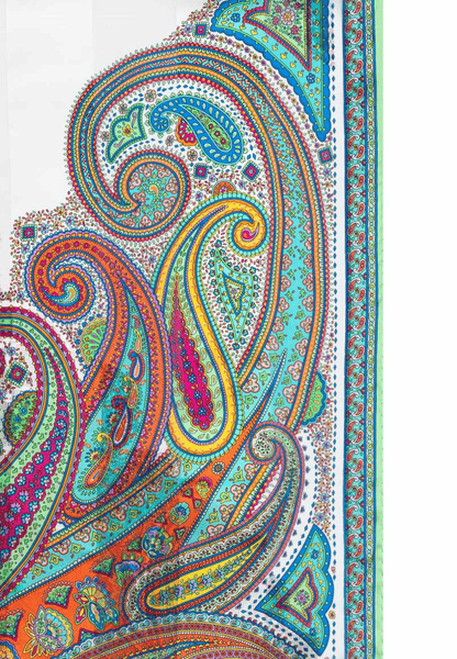 Summer Paisley Scarf 70x180 - multi mint