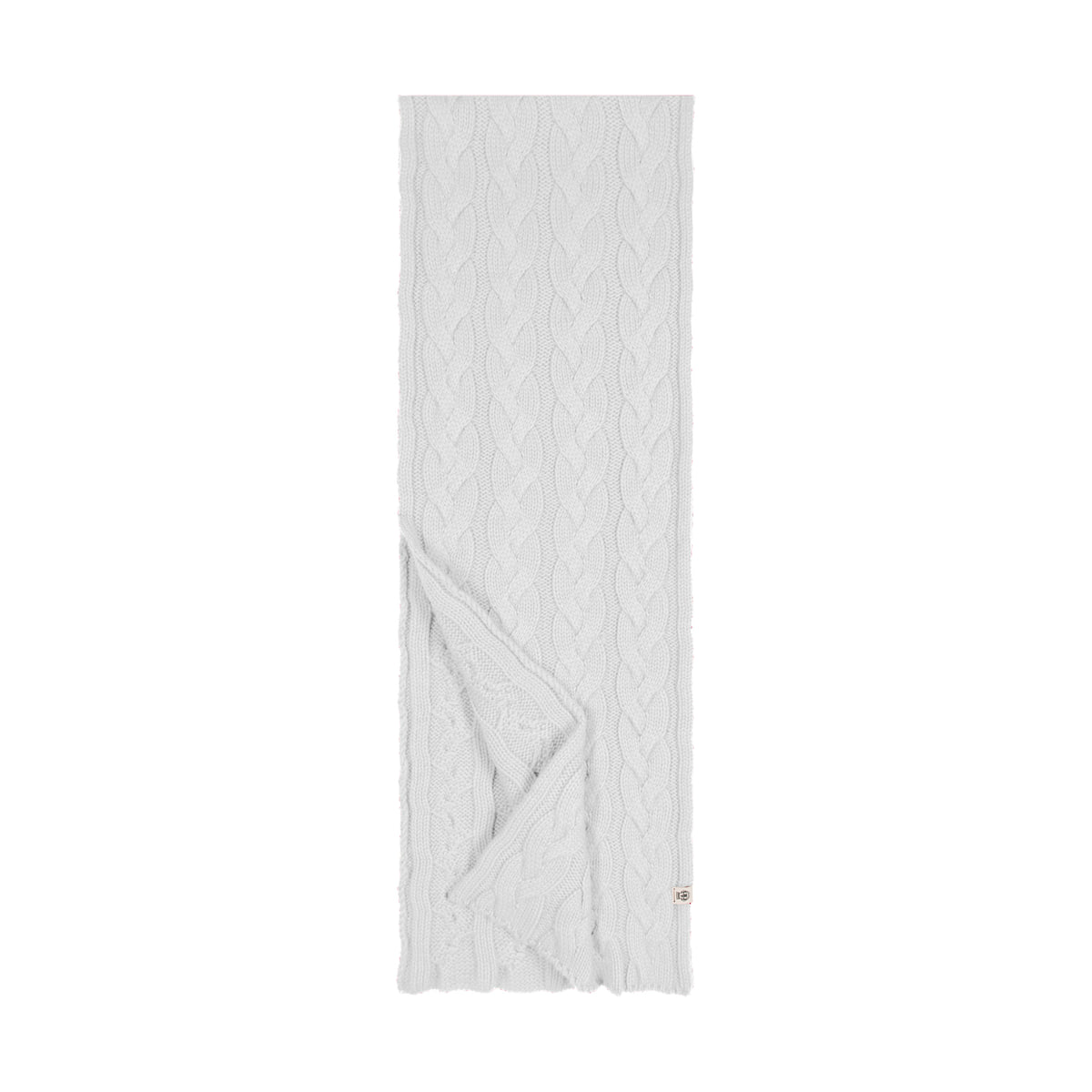 Braided Cashmere Schal 30x180 - woolwhite