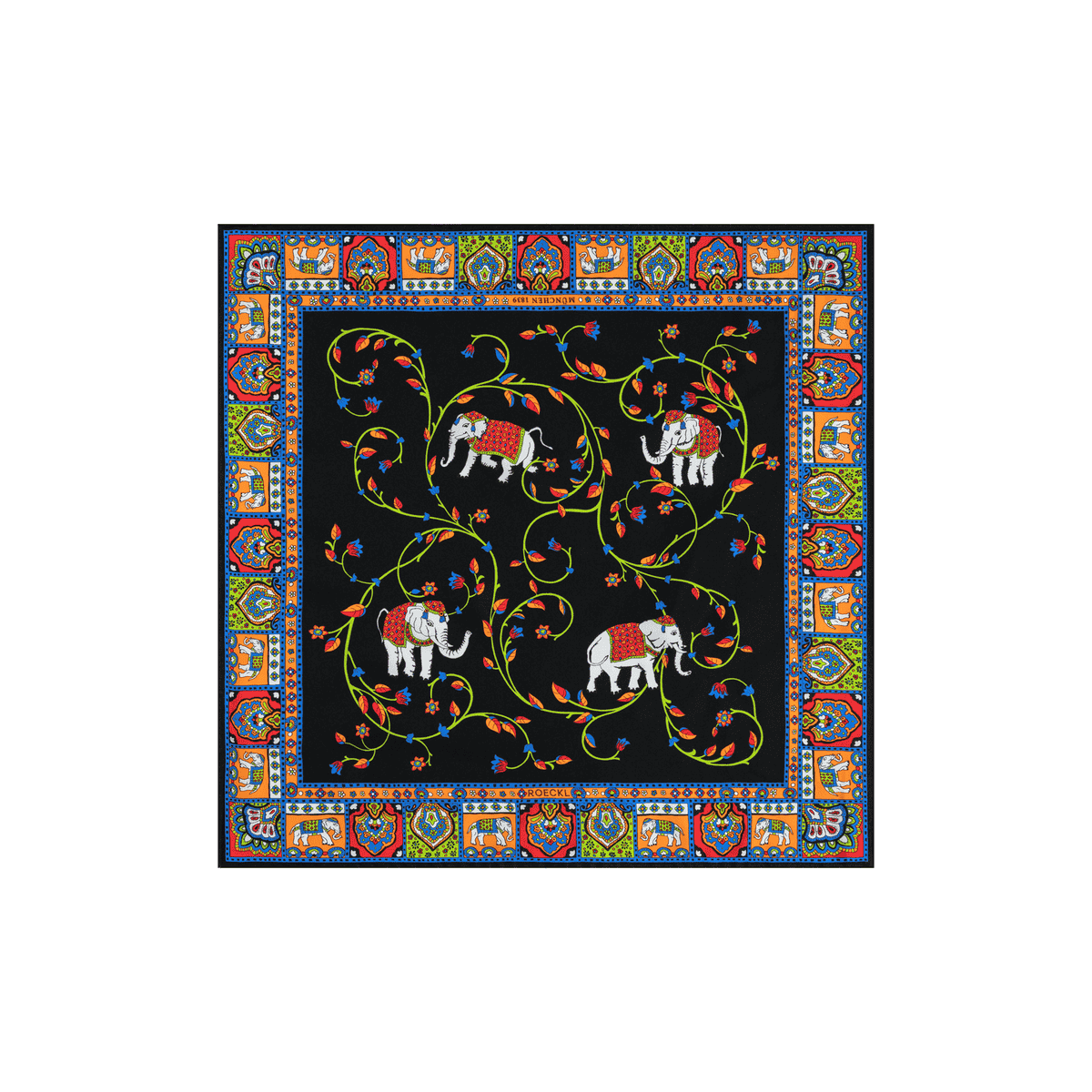 Elephant Garden 53x53 - multi black